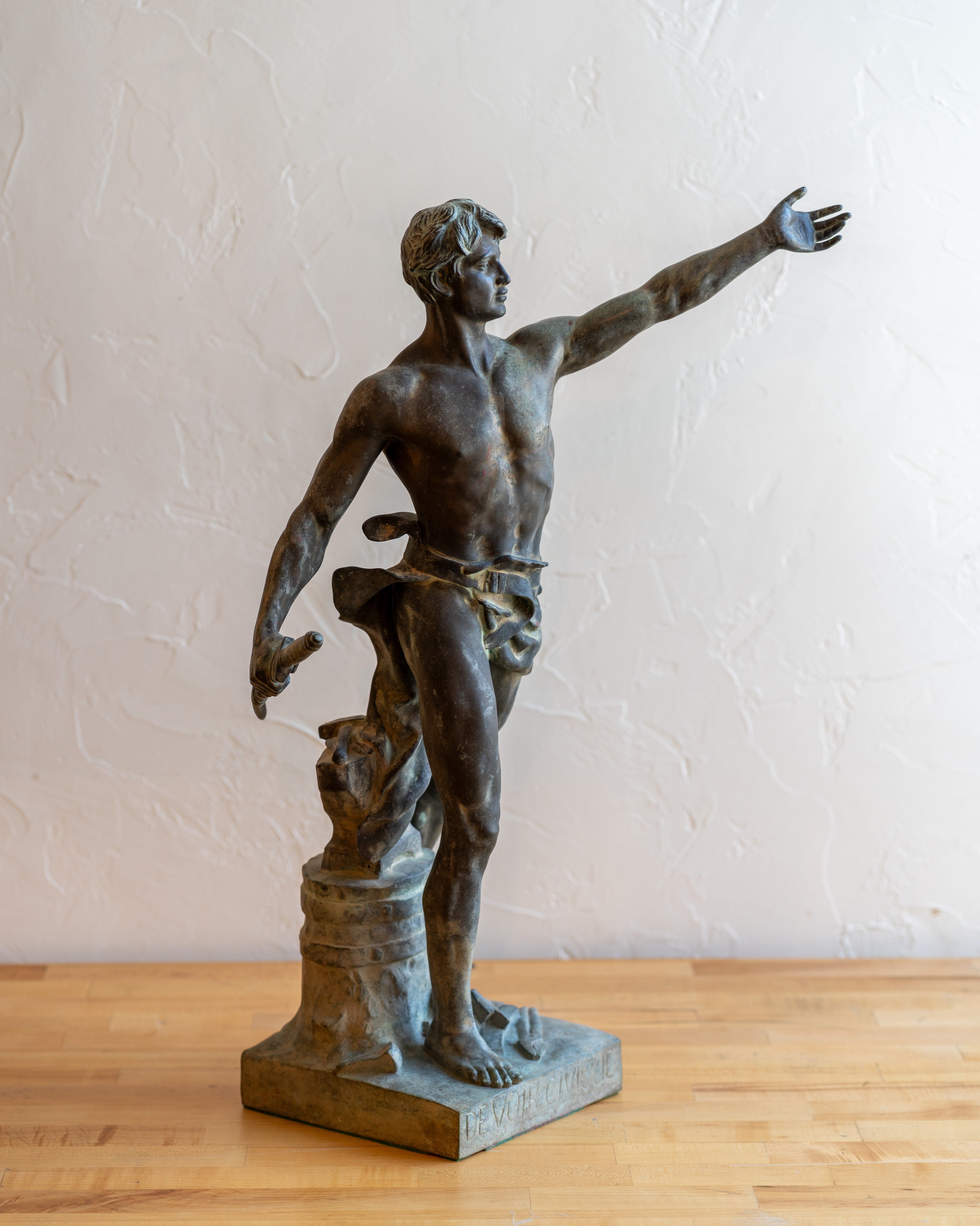 Eugène Marioton Bronze Devoir Civique, c.1900 — The Blue Door