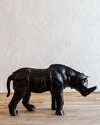 Vintage Leather Wrapped Rhinoceros