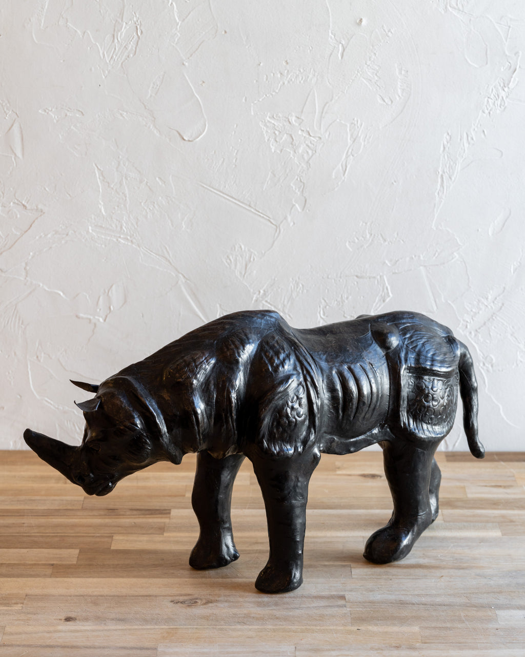 Vintage Leather Wrapped Rhinoceros