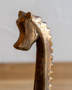 Modernist Figural Giraffe Sculpture Patinated Bronze with Marble Base