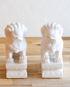 Carved Stone Foo Dogs- Pair