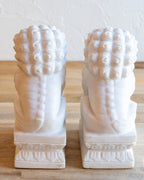 Carved Stone Foo Dogs- Pair