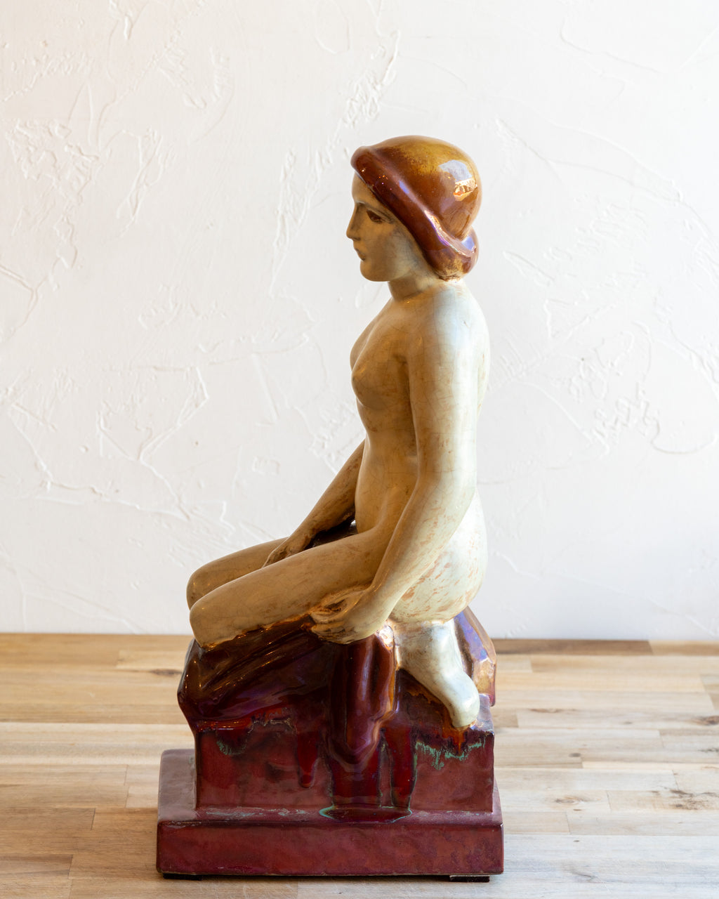1930s French Glazed Ceramic Figure by Arnaud Leon Paul Schenck