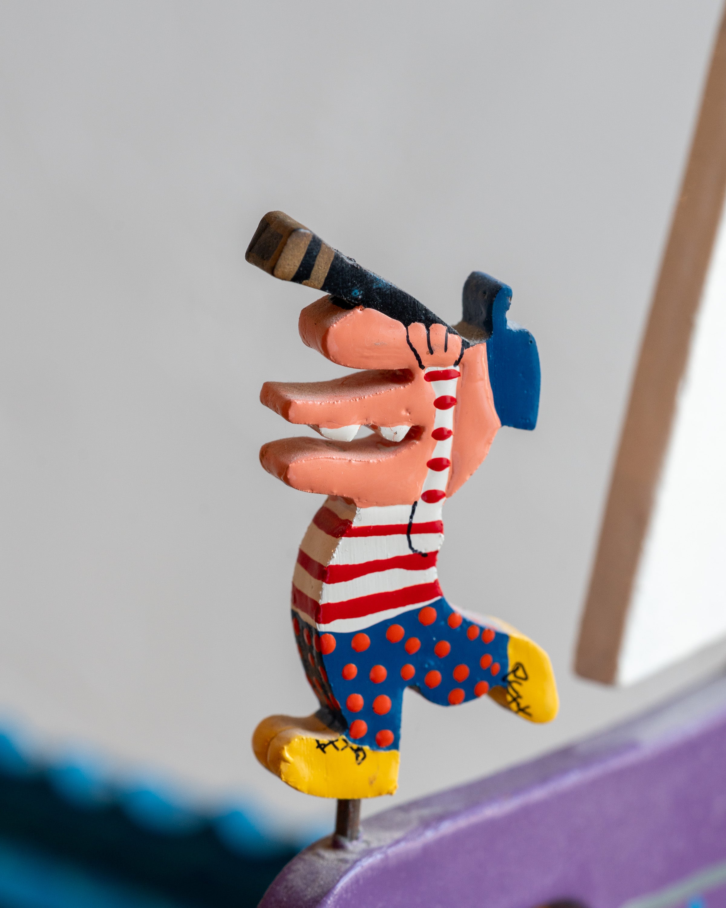 "Old Salt" Folk Art Sailboat by JR Reed, Dated 1990