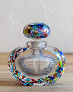 Vintage Hand Blown Glass Perfume Bottle- Signed