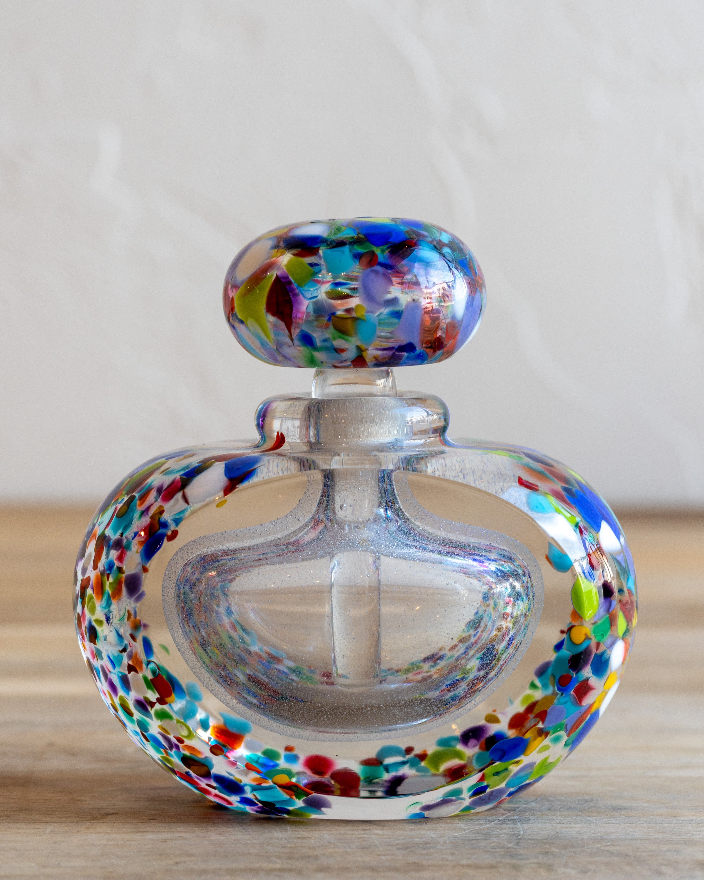 Vintage Hand Blown Glass Perfume Bottle- Signed