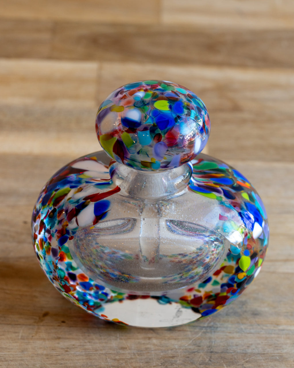 Vintage Hand Blown Glass Perfume Bottle- Signed