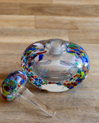 Vintage Hand Blown Glass Perfume Bottle- Signed