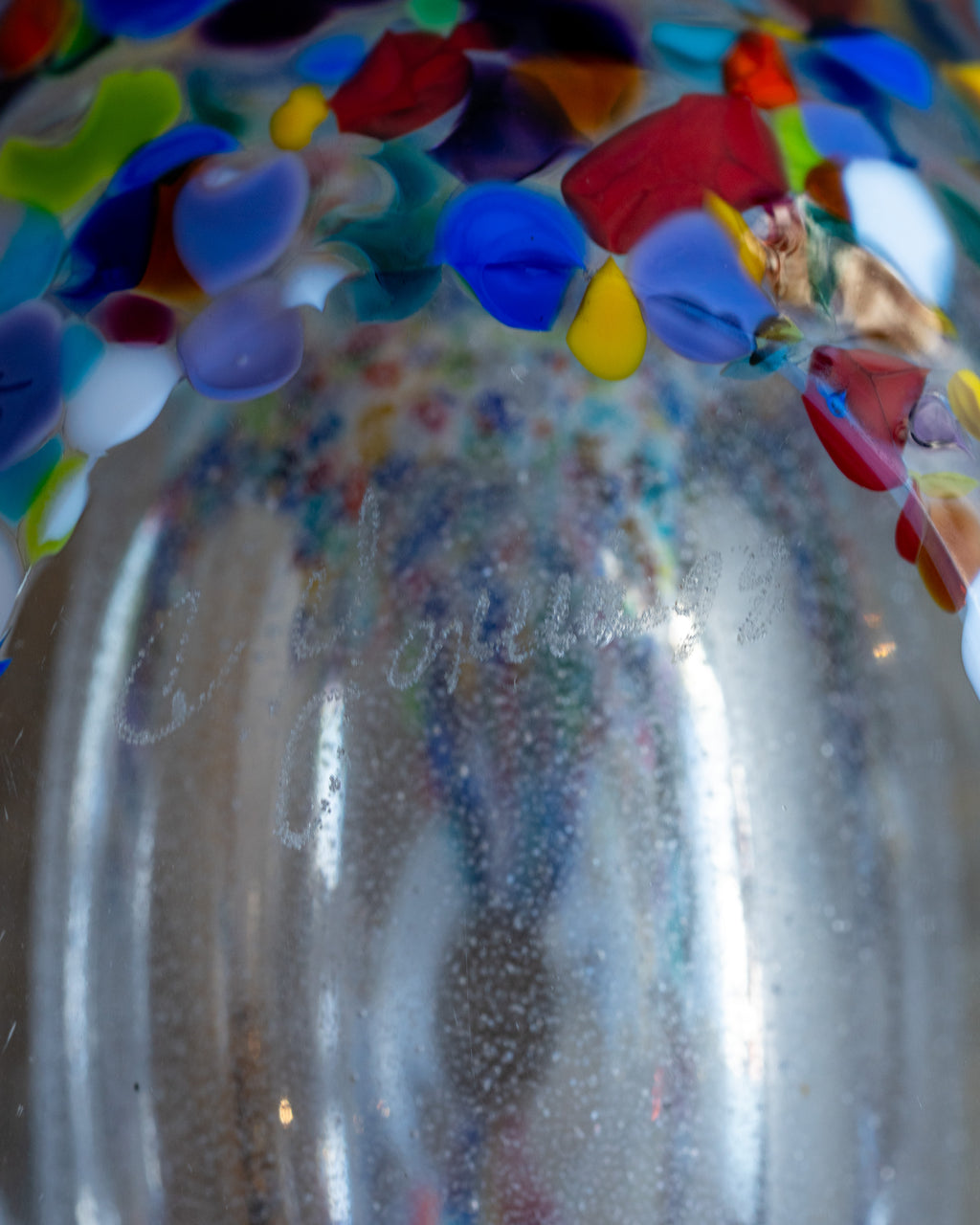 Vintage Hand Blown Glass Perfume Bottle- Signed