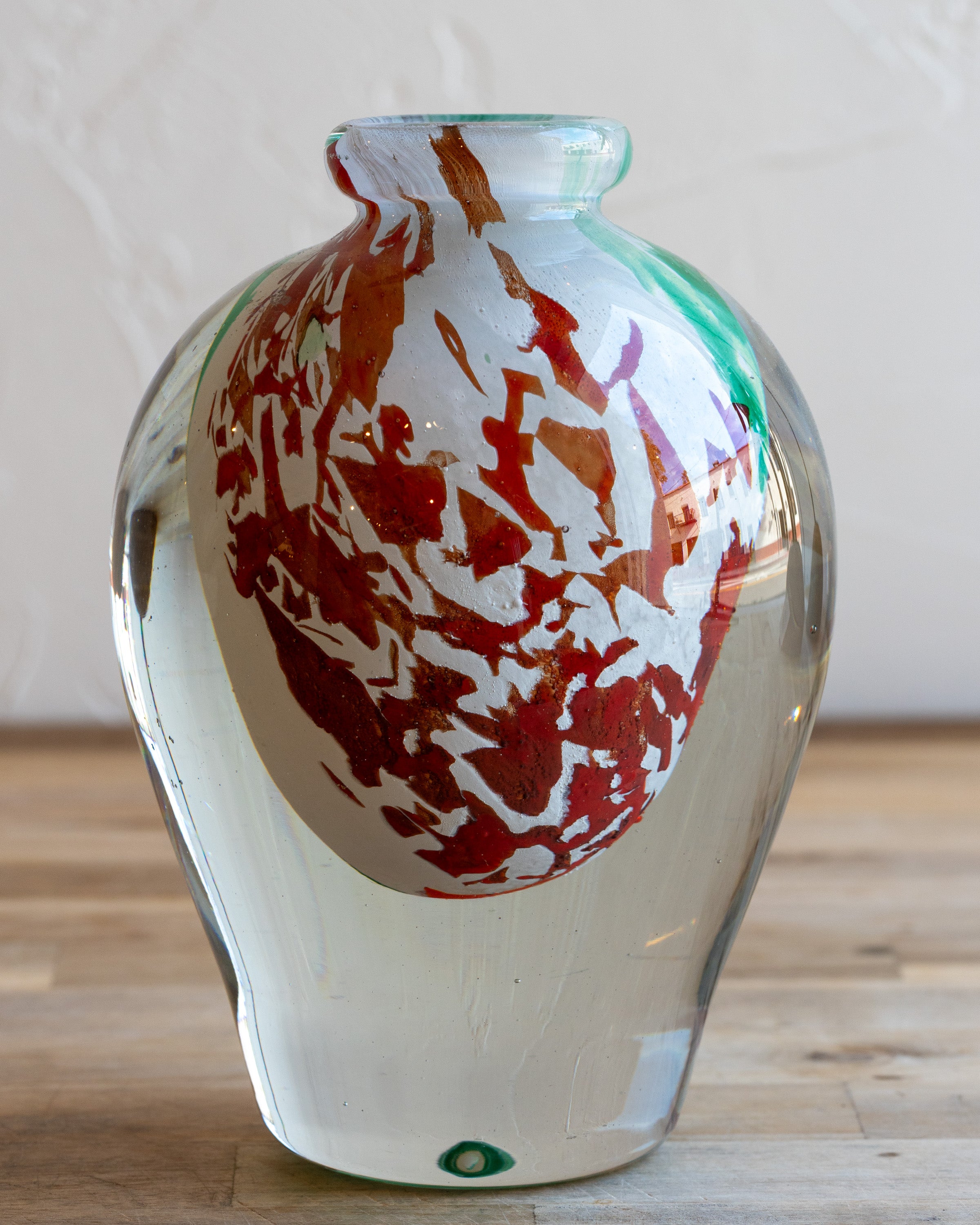 Hand Blown French Art Glass Vase by Jean Claude Novaro