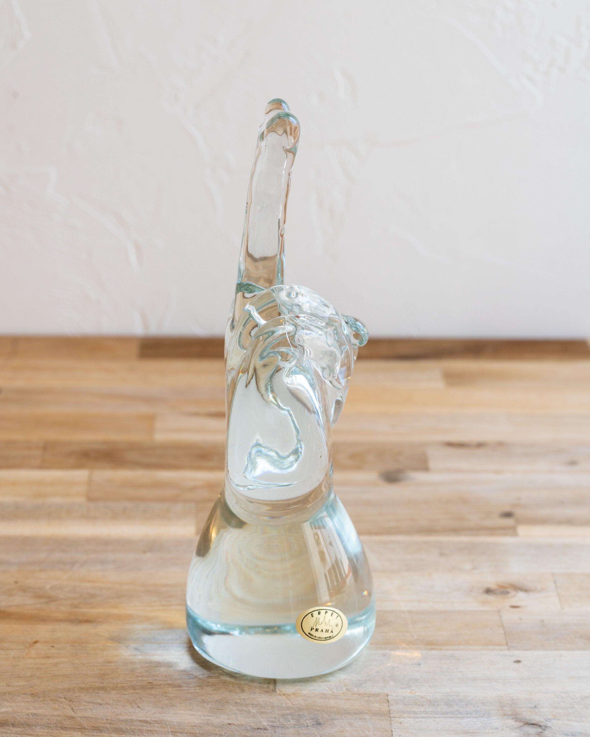 Vintage Hand Made Crystal Peace Sign Made in Prague by Erpet Praha