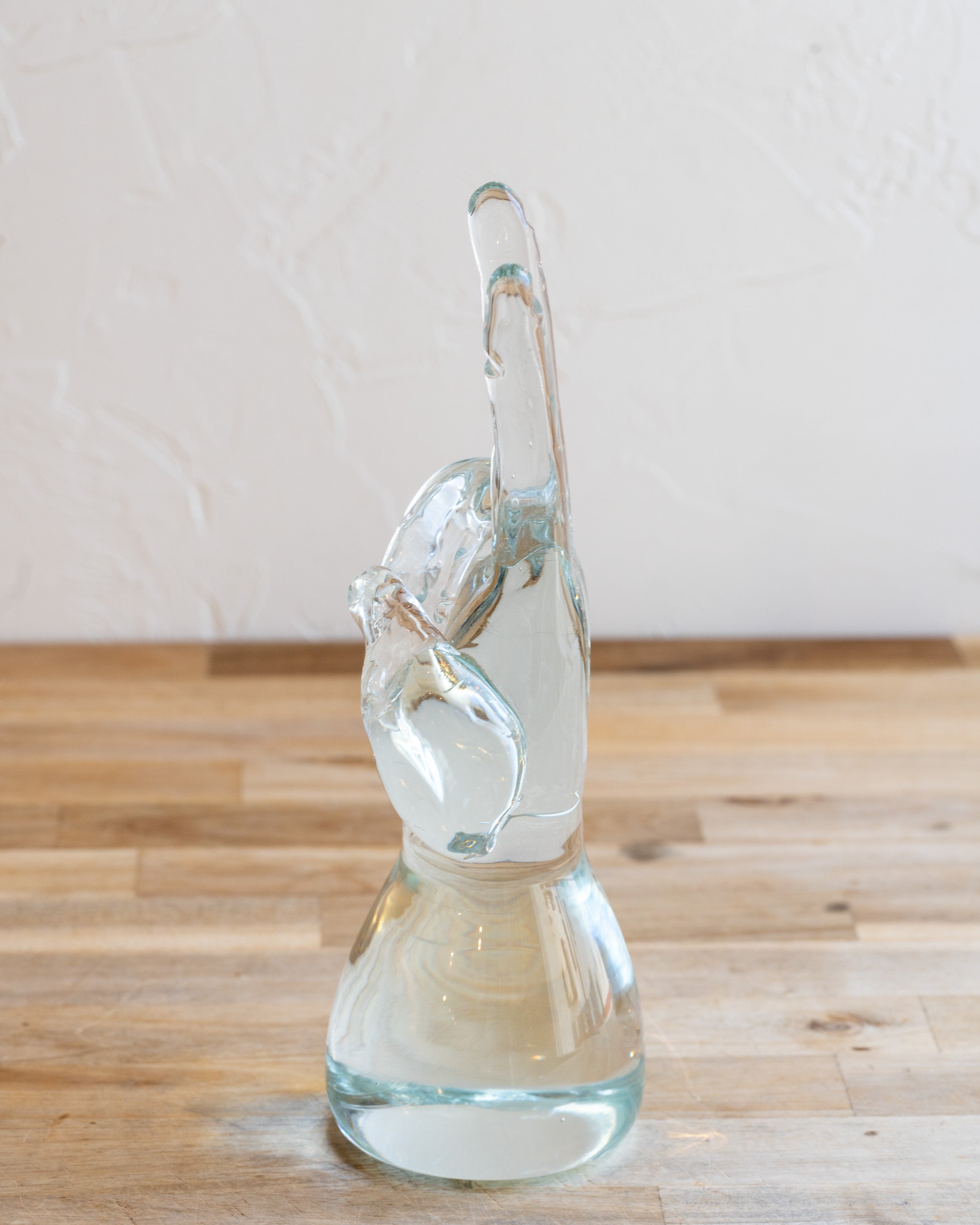 Vintage Hand Made Crystal Peace Sign Made in Prague by Erpet Praha