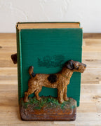 Antique Hubley 294 Cast Iron Wire Fox Terrier Bookend