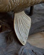 Vintage Brass Koi Fish on Driftwood Base