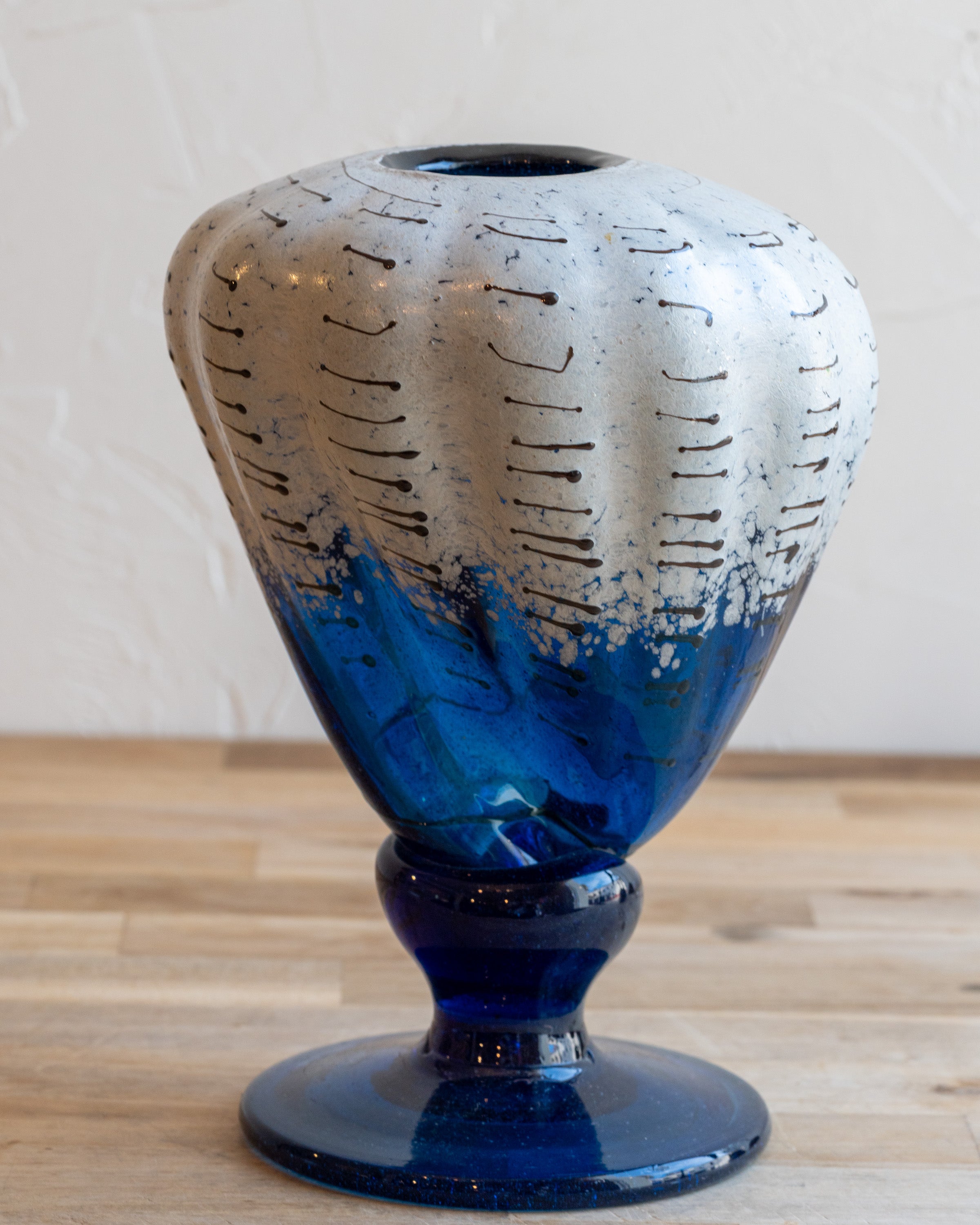 Vintage Hand Blown Decorative Glass Vase- Signed