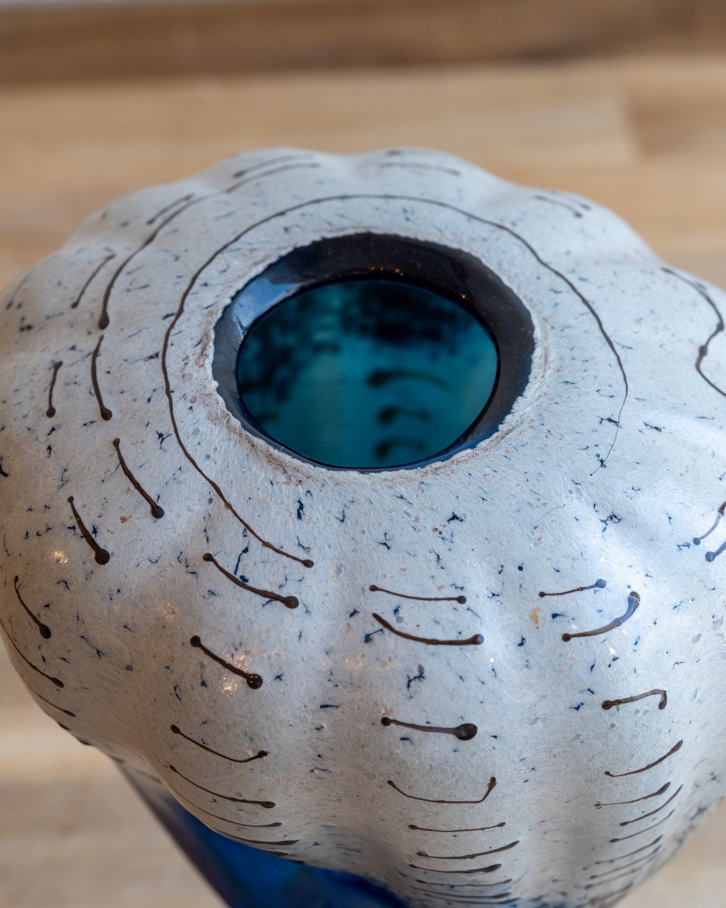 Vintage Hand Blown Decorative Glass Vase- Signed