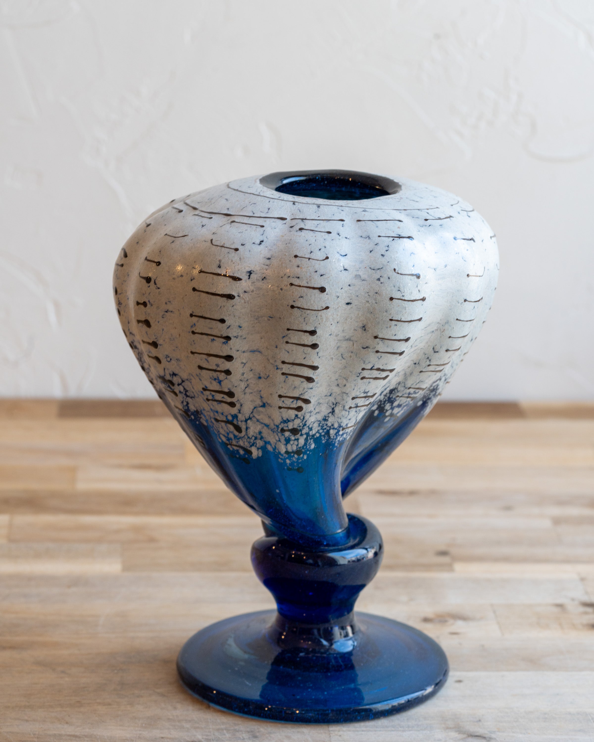 Vintage Hand Blown Decorative Glass Vase- Signed