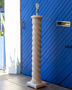 Postmodern Spiral Floor Lamp in the Style of Michael Taylor