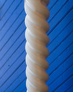 Postmodern Spiral Floor Lamp in the Style of Michael Taylor