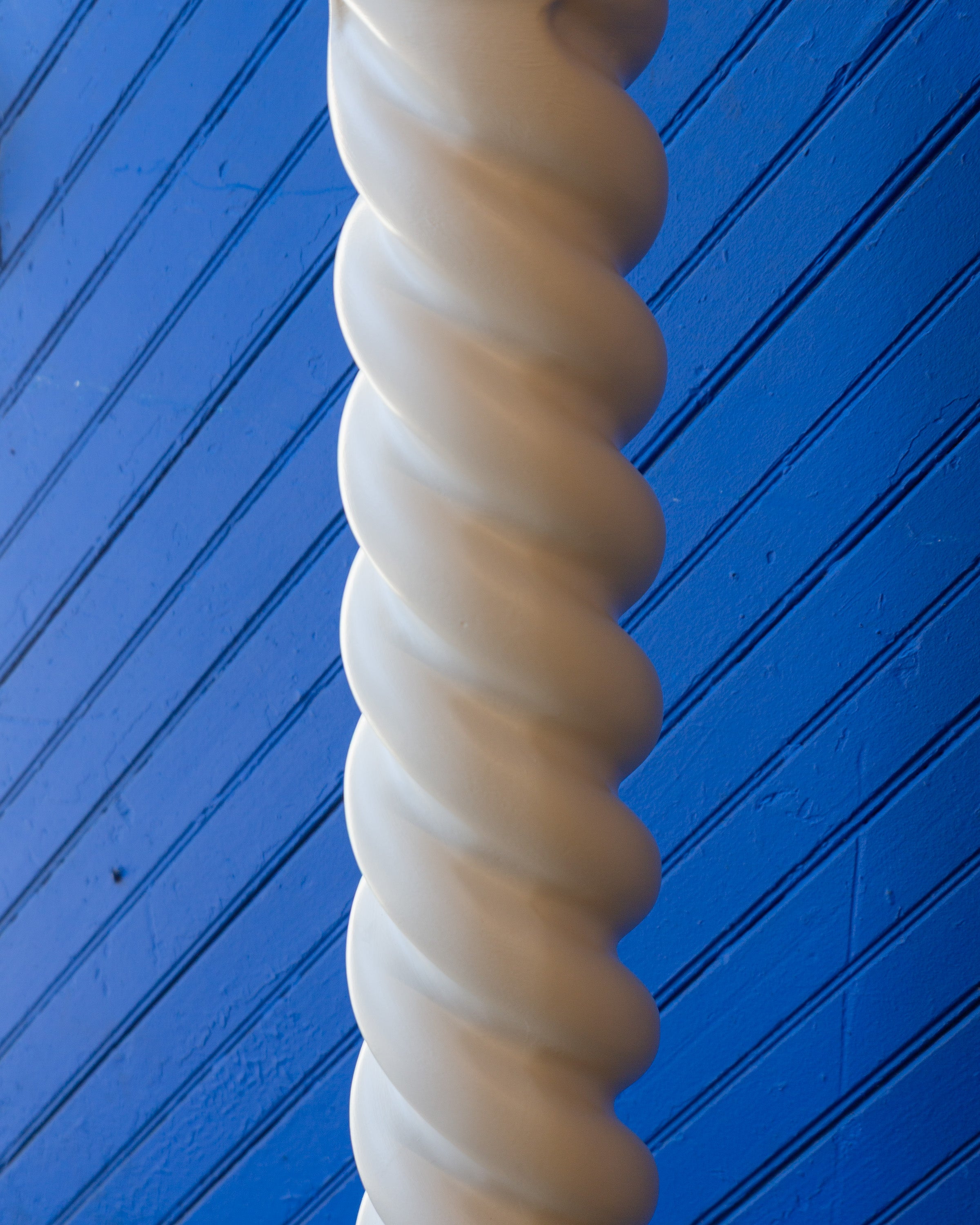 Postmodern Spiral Floor Lamp in the Style of Michael Taylor