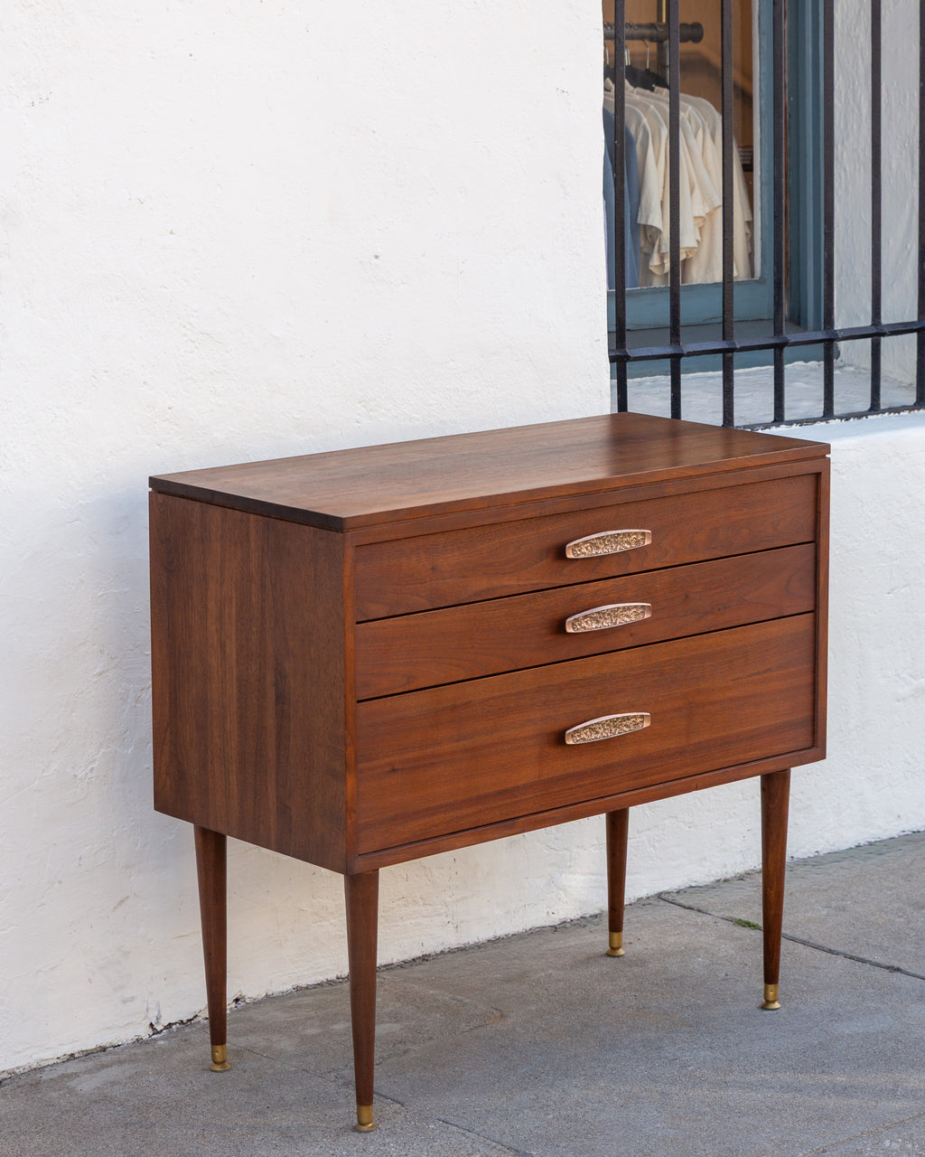 Mid-Century Walnut 3 Drawer Dresser
