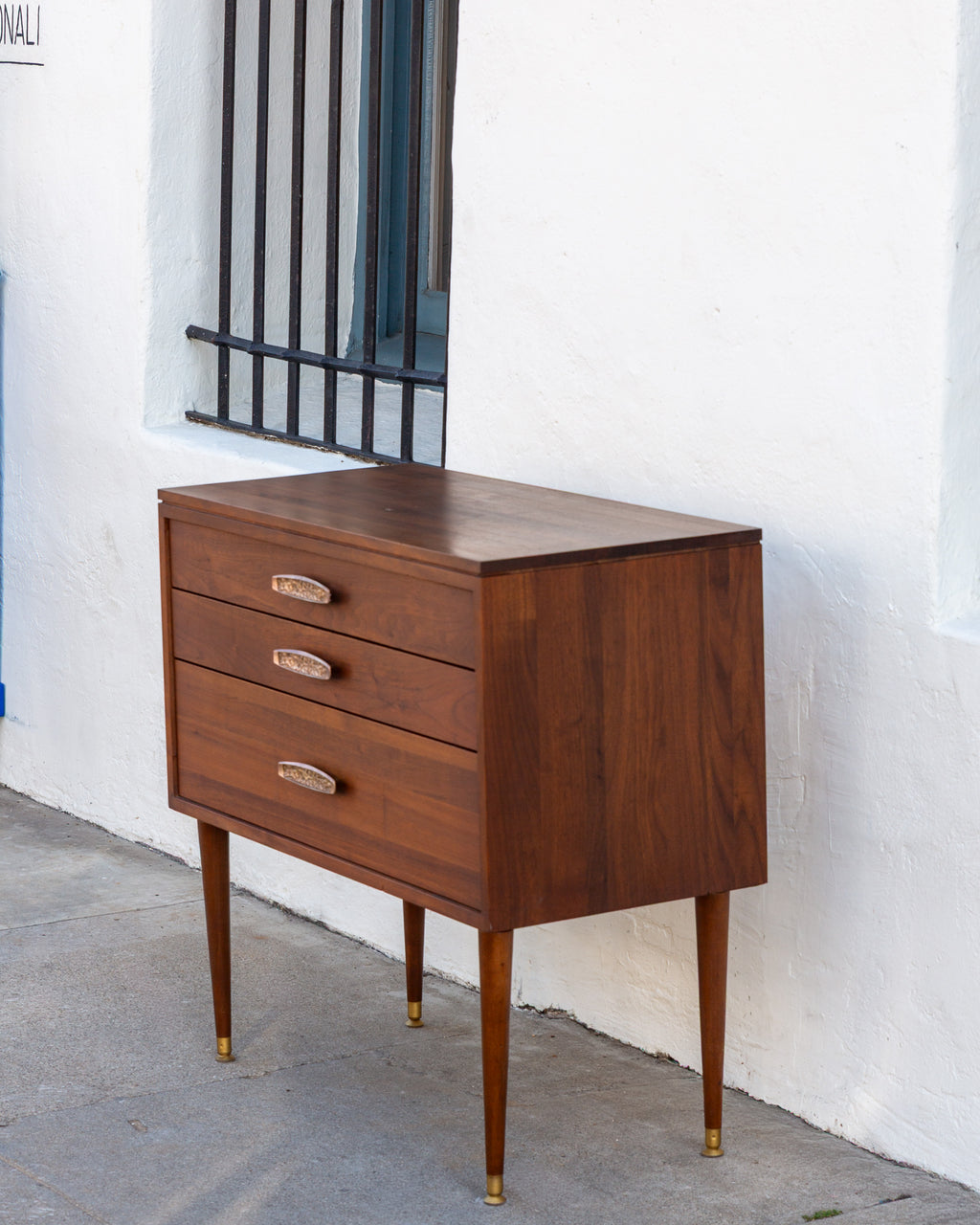 Mid-Century Walnut 3 Drawer Dresser