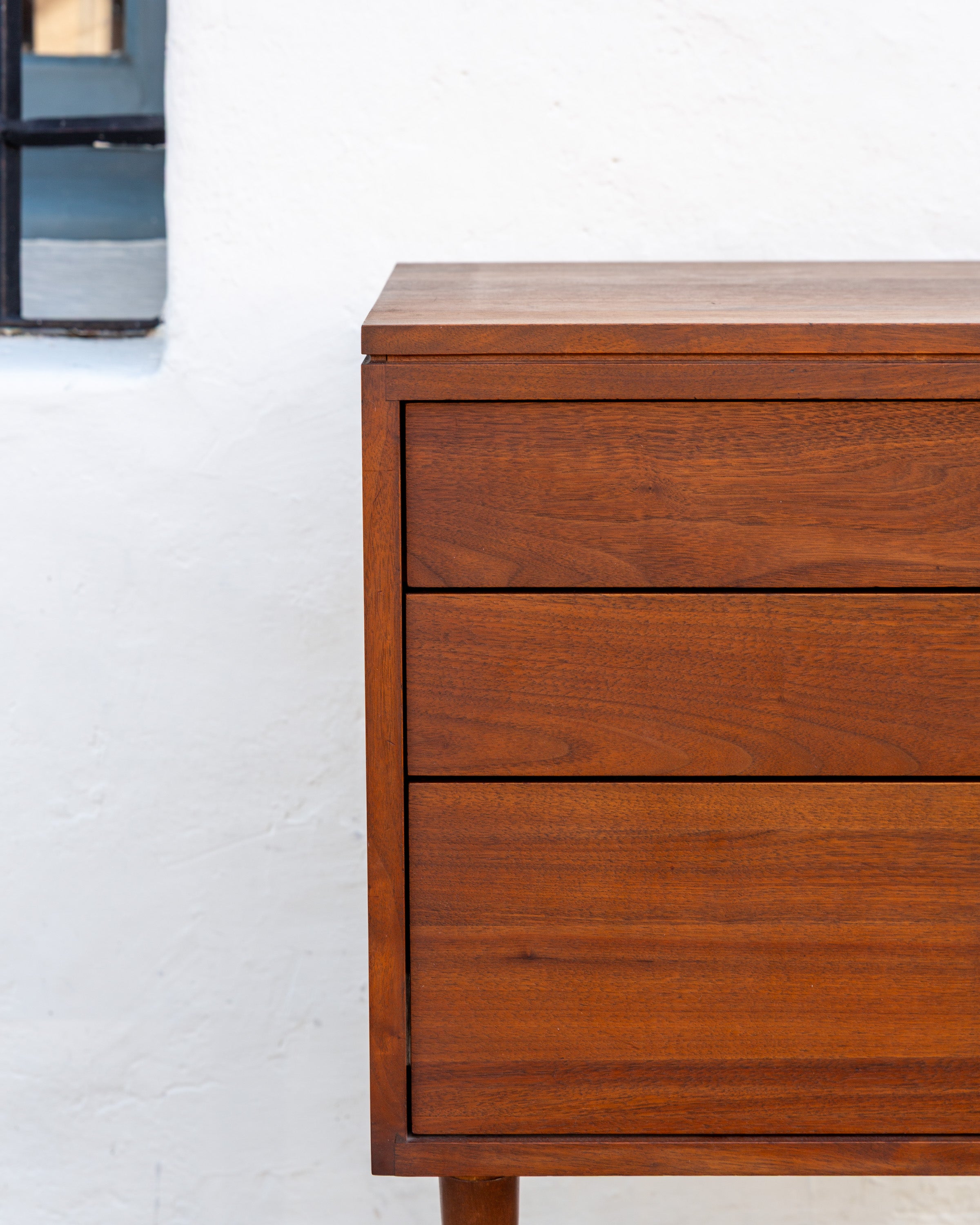 Mid-Century Walnut 3 Drawer Dresser
