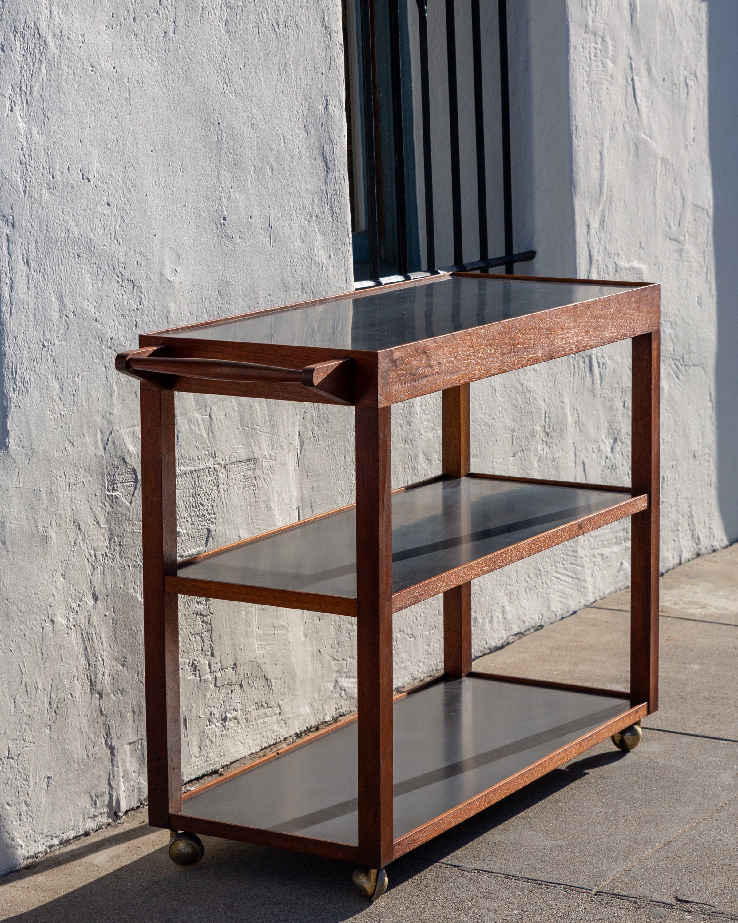 Mid-Century Bar Cart with Two Levels