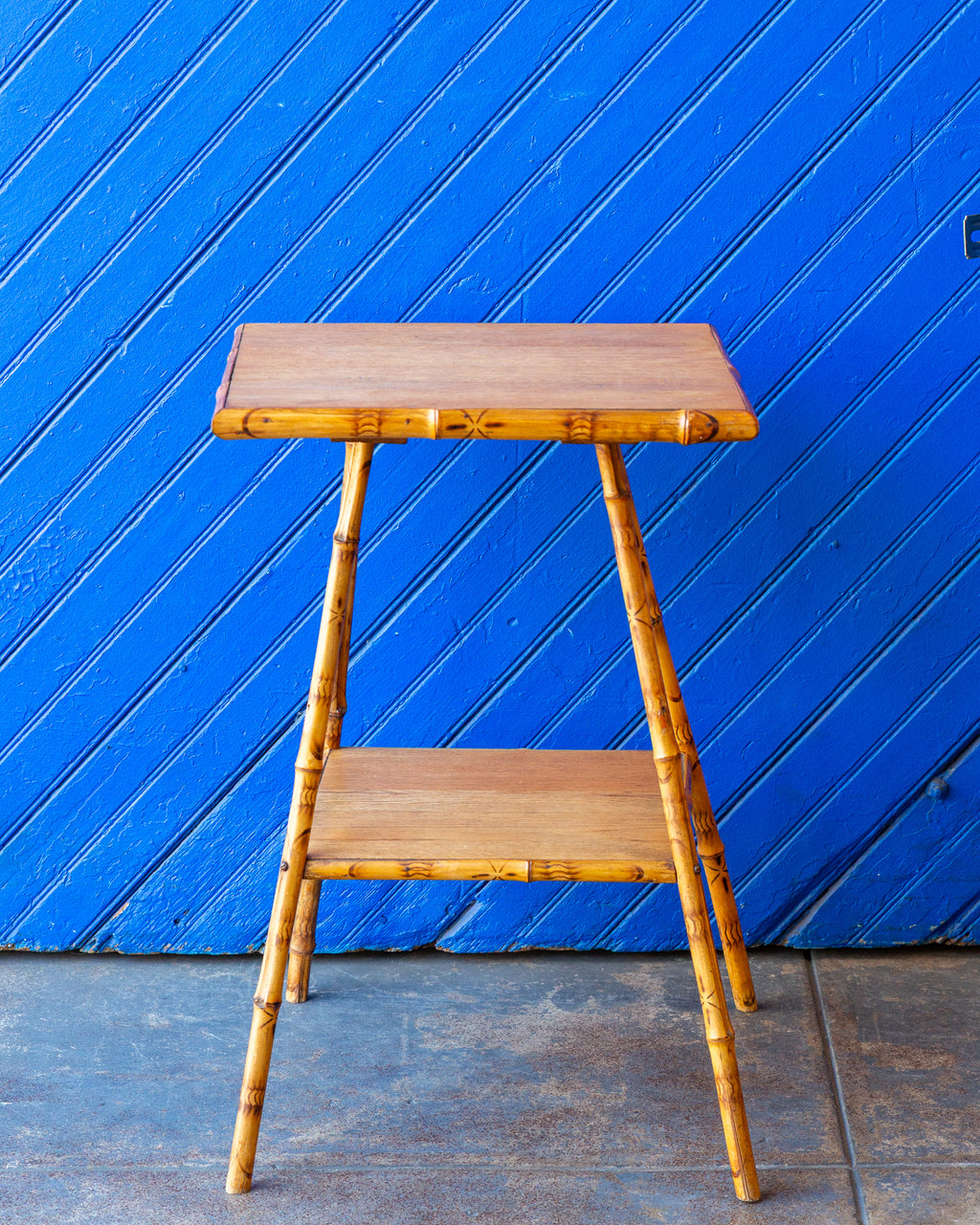 Vintage Bamboo and Oak Table