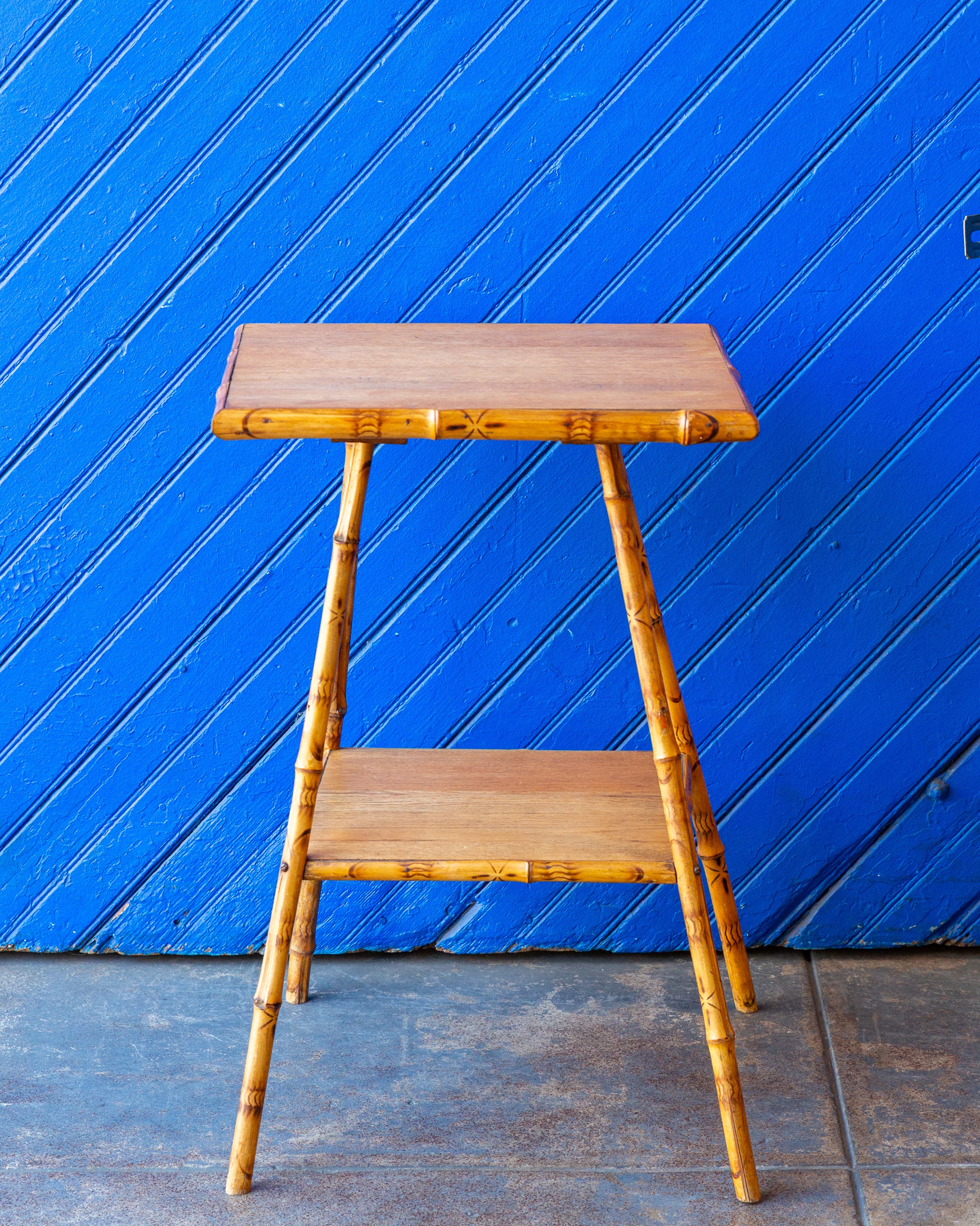 Vintage Bamboo and Oak Table