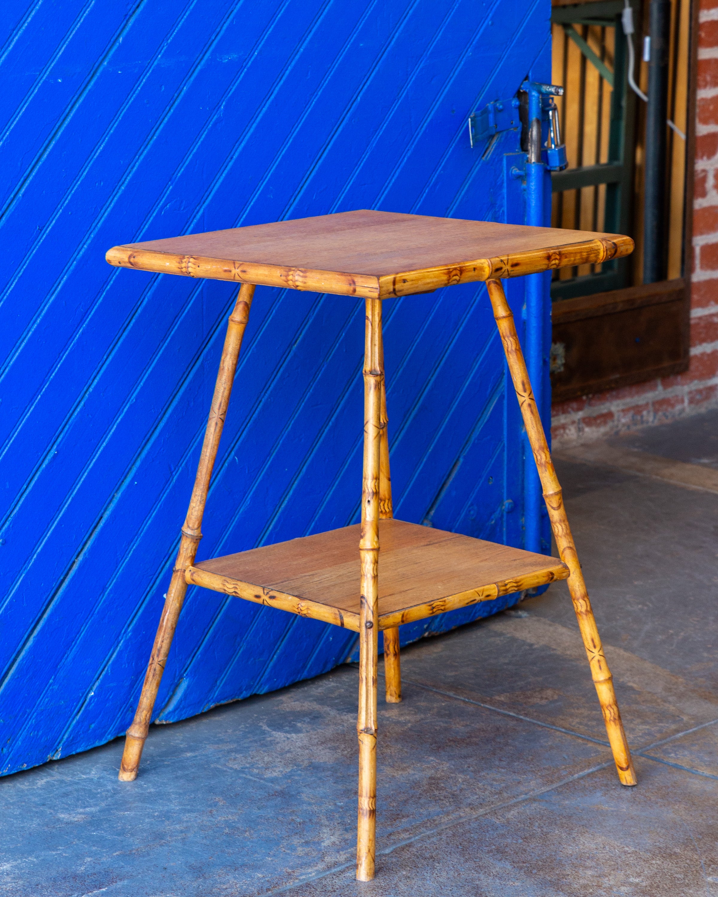 Vintage Bamboo and Oak Table