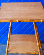 Vintage Bamboo and Oak Table