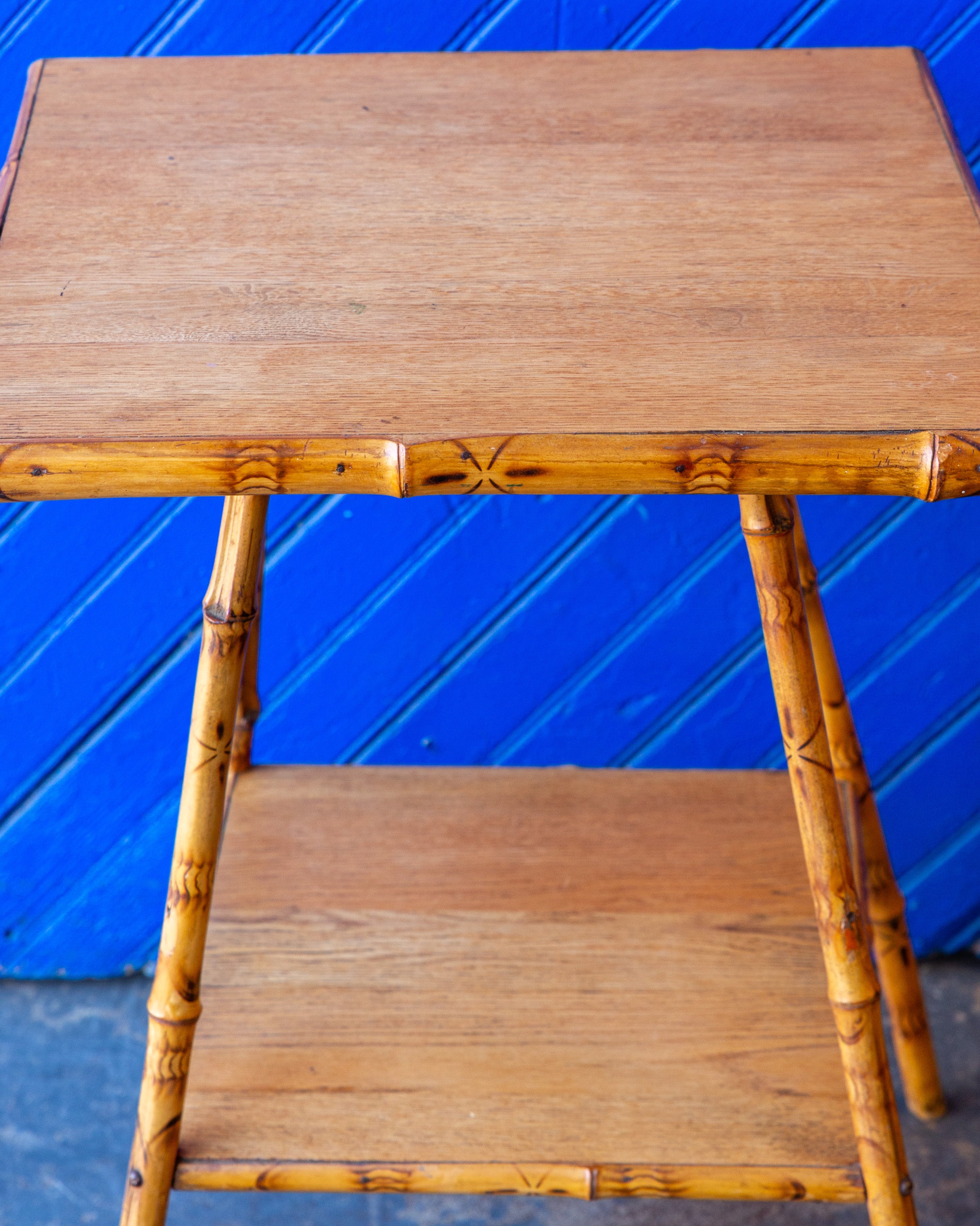 Vintage Bamboo and Oak Table