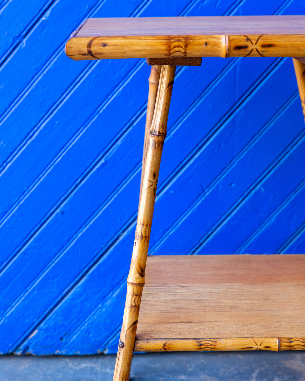 Vintage Bamboo and Oak Table
