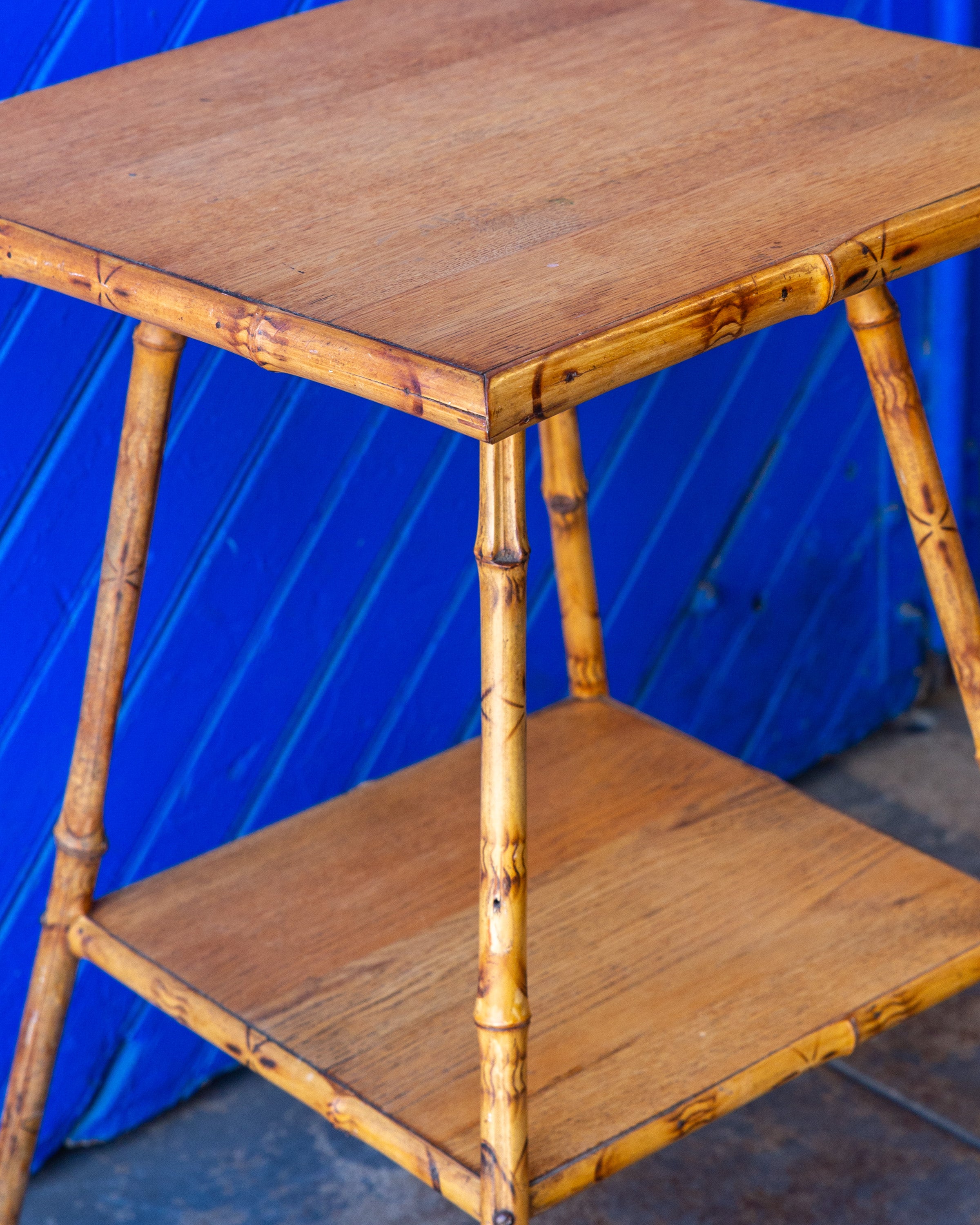 Vintage Bamboo and Oak Table