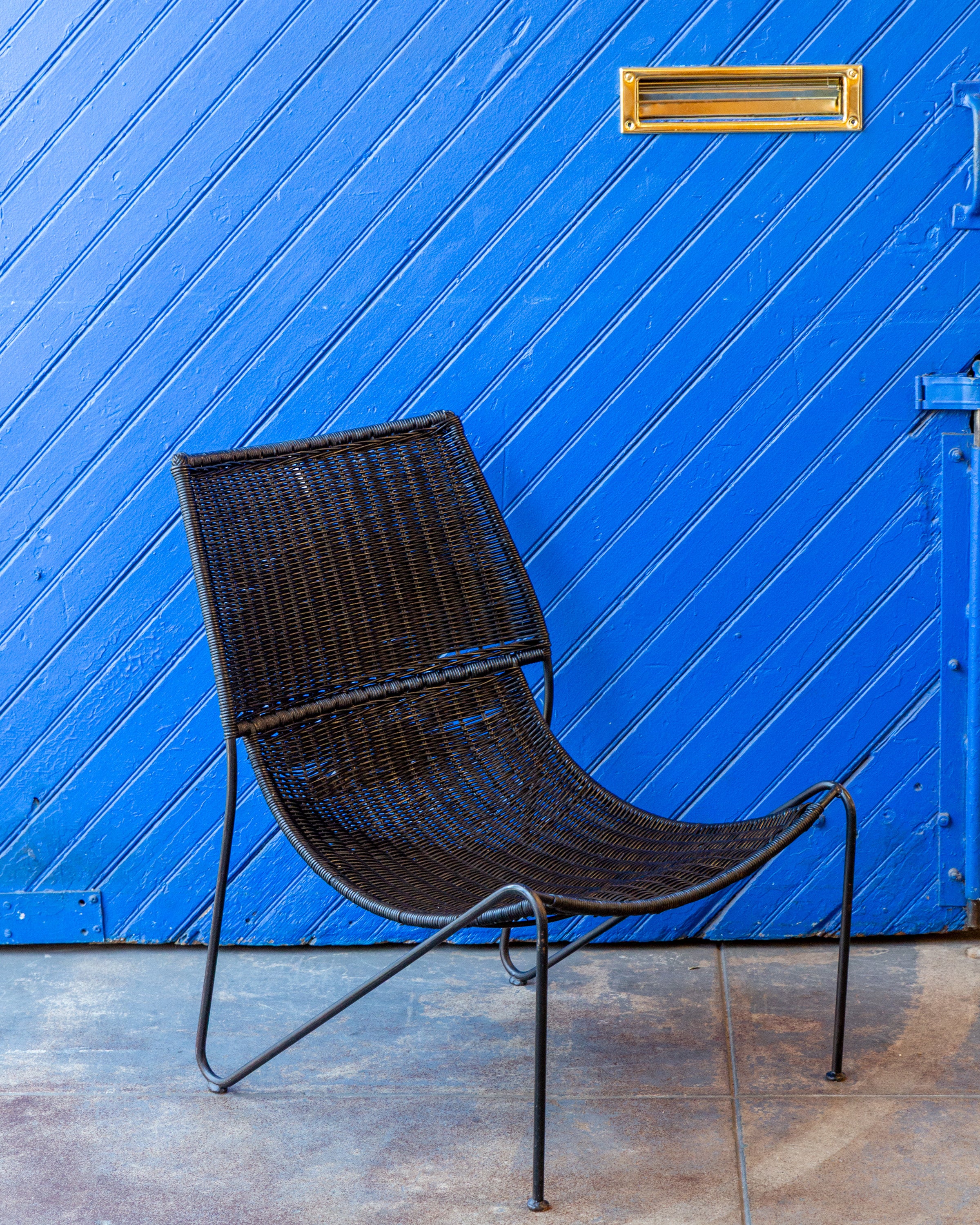 Mid-Century Frederic Weinberg Rattan Lounge Chair
