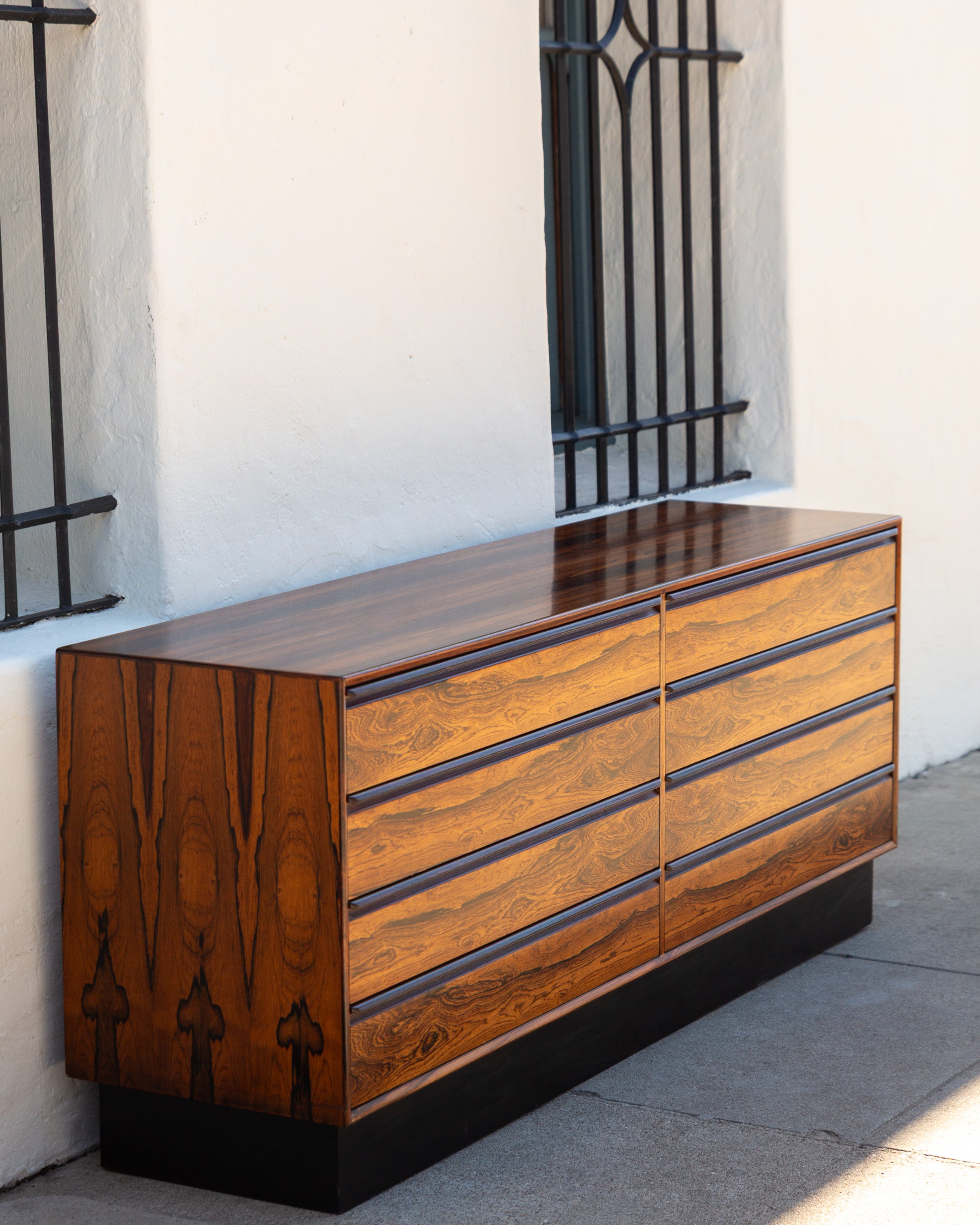 Mid-Century Modern 8 Drawer Rosewood Dresser Made by Westnofa