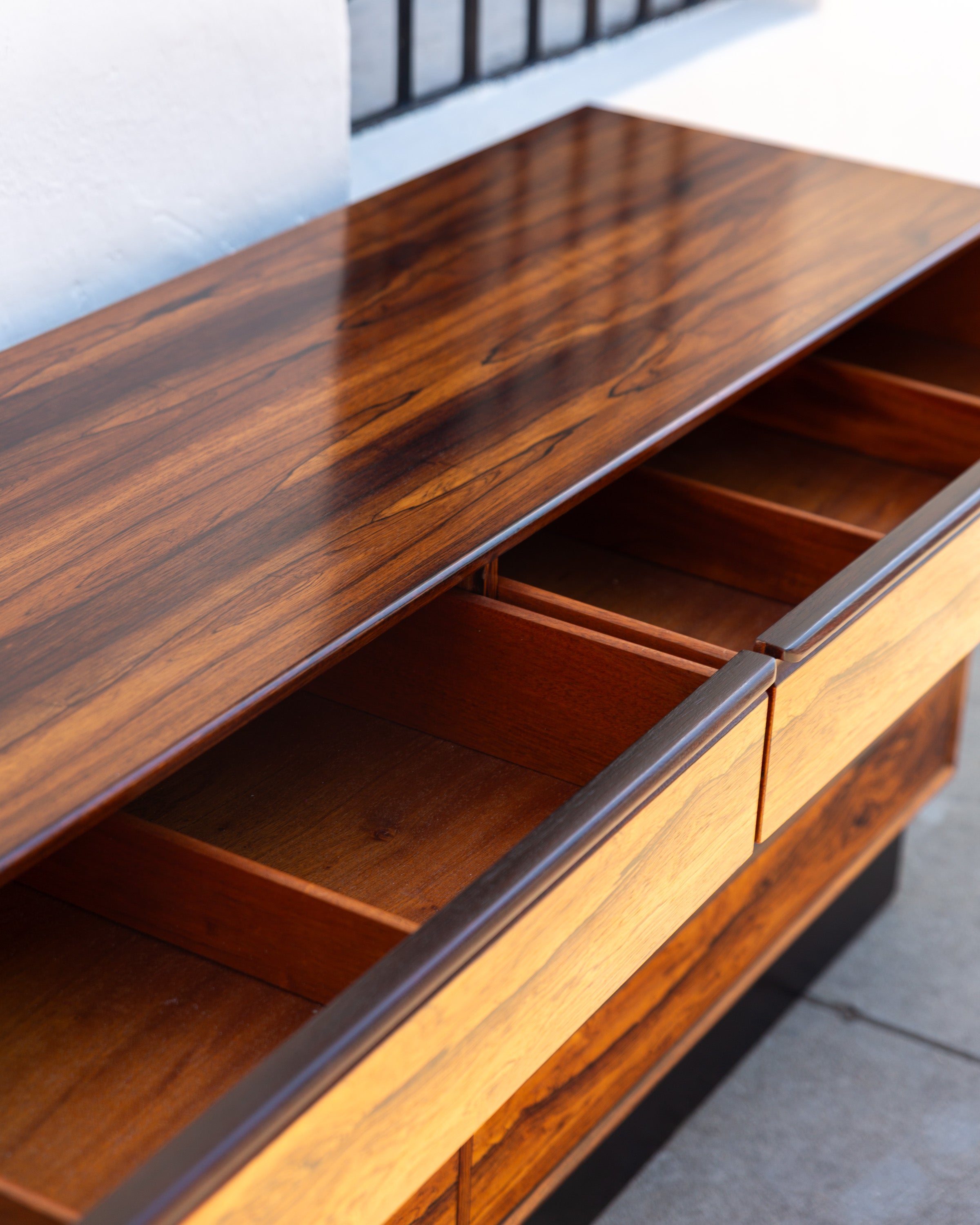 Mid-Century Modern 8 Drawer Rosewood Dresser Made by Westnofa