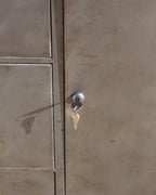 Vintage Industrial Raw Steel Cabinet, Sealed with Lacquer