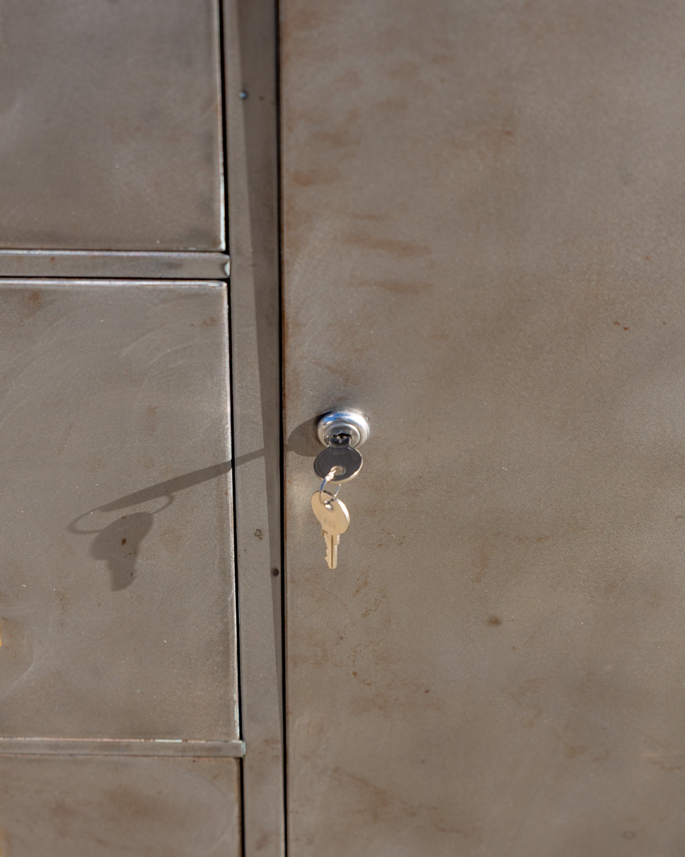 Vintage Industrial Raw Steel Cabinet, Sealed with Lacquer