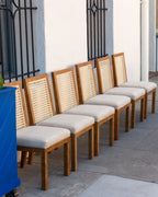 John Widdicomb Burlwood Parson Dining Set