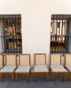 John Widdicomb Burlwood Parson Dining Set