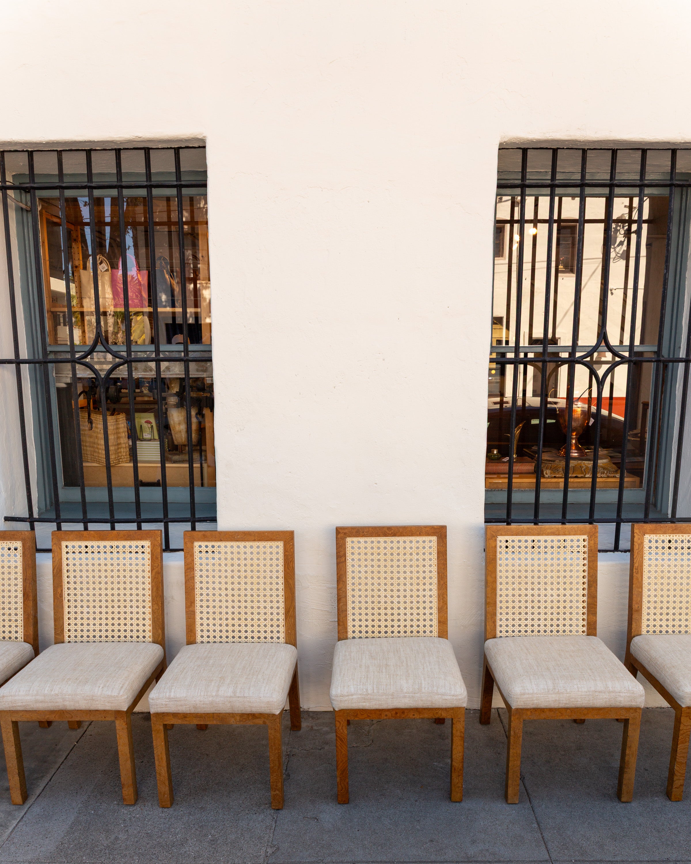 John Widdicomb Burlwood Parson Dining Set