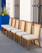 John Widdicomb Burlwood Parson Dining Set