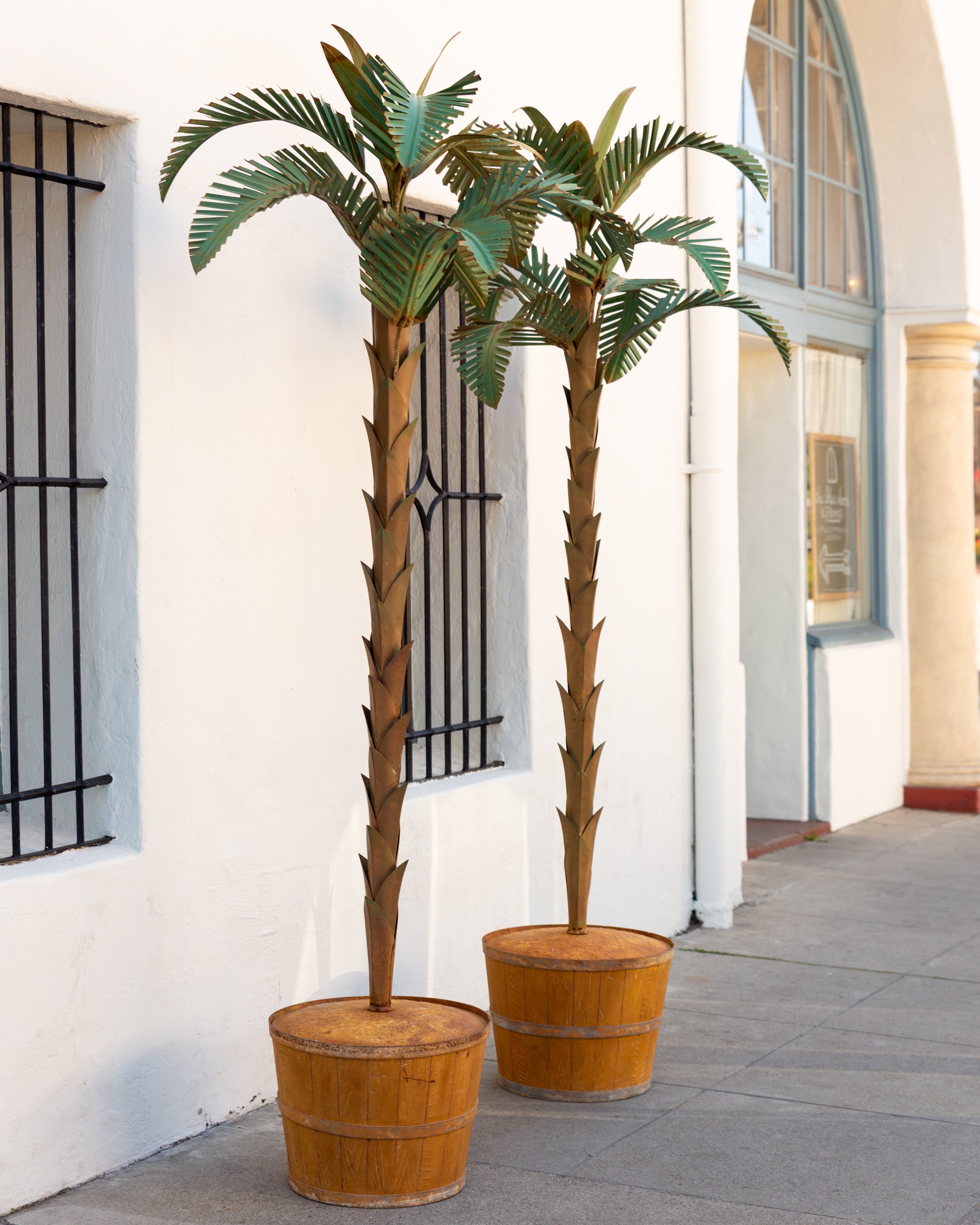 Vintage Italian Tole Palm Trees- Pair