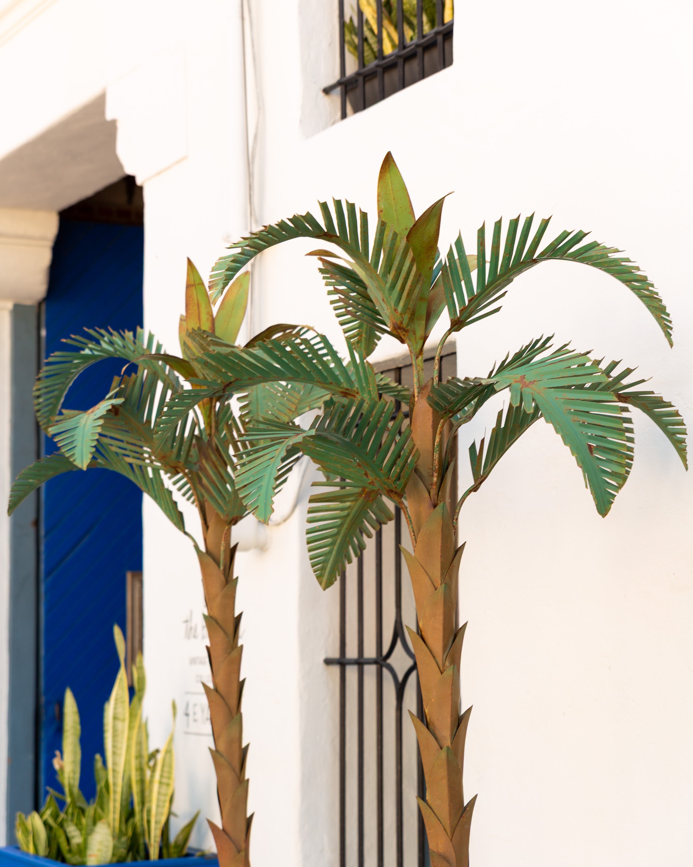 Vintage Italian Tole Palm Trees- Pair