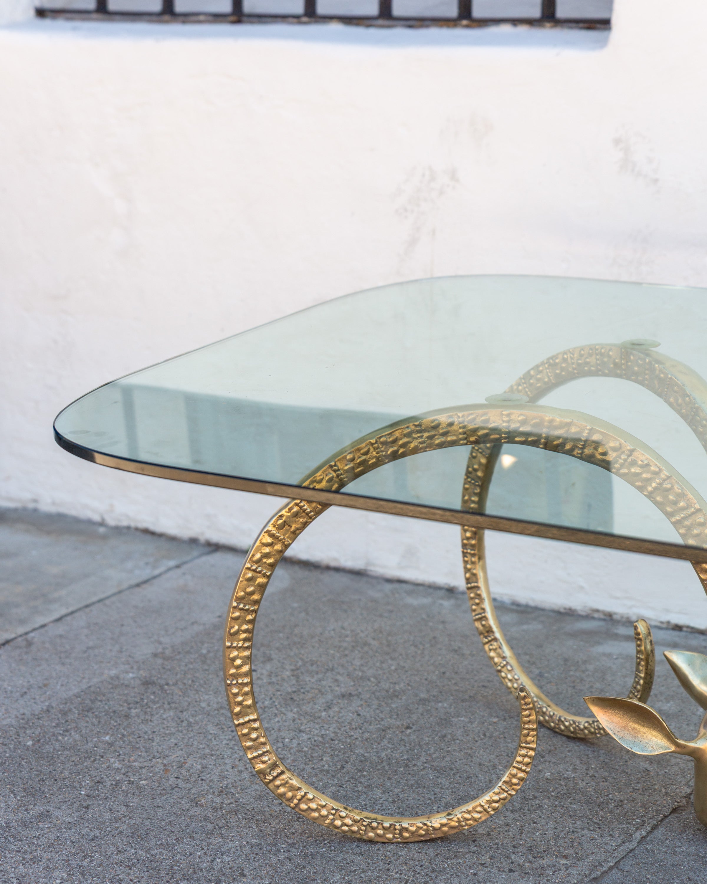 1970's Brass Iconic Ibex Ram Coffee Table