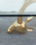 1970's Brass Iconic Ibex Ram Coffee Table