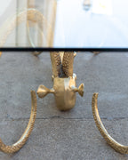1970's Brass Iconic Ibex Ram Coffee Table