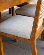 John Widdicomb Burlwood Parson Dining Set